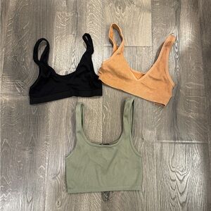 3-pack Xs Ribbed Bralettes